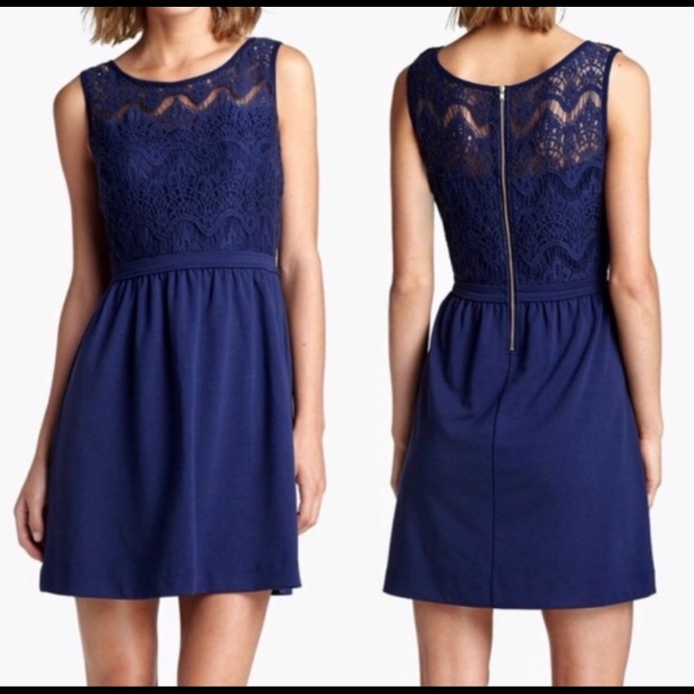 Lilly Pulitzer Rhea Navy Blue Lace Dress